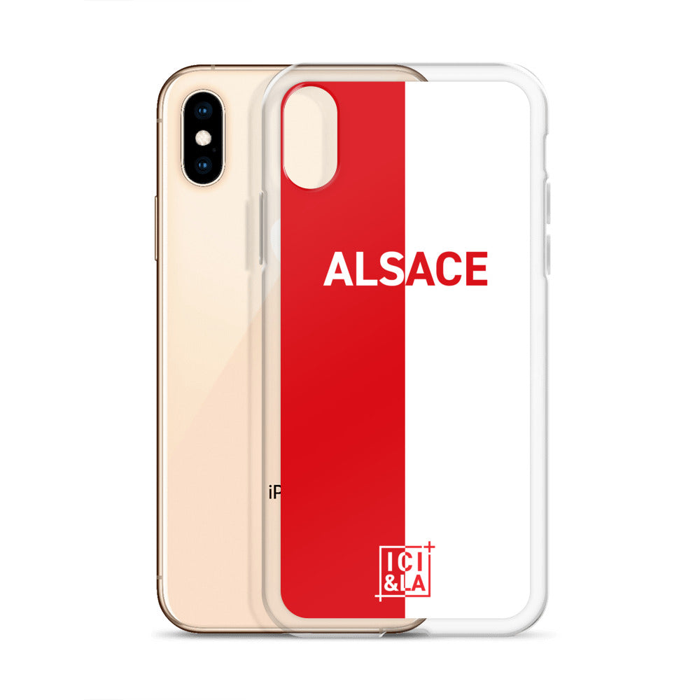 Coque iPhone Drapeau Alsacien Rot un Wiss (Rouge et blanc) Ici & Là - Ici & Là - T-shirts & Souvenirs de chez toi