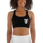 Italia - Italienne - Soutien gorge de Sport noir au blason italien - Ici & Là - T-shirts & Souvenirs de chez toi