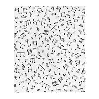 Thumbnail for Plaid musique noir - Motif notes de musique pour guitariste dos