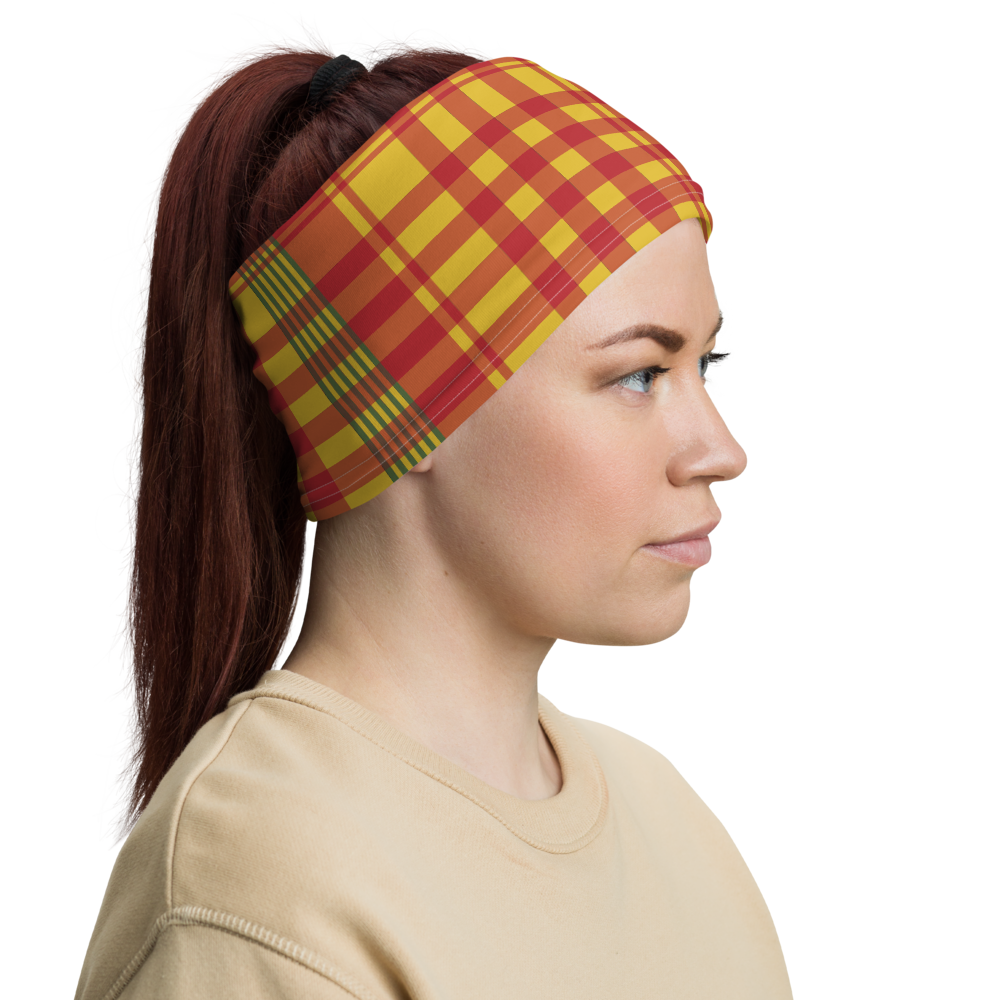 Cache-cou Guadeloupe Madras - Utilisation comme bandeau ou bracelet