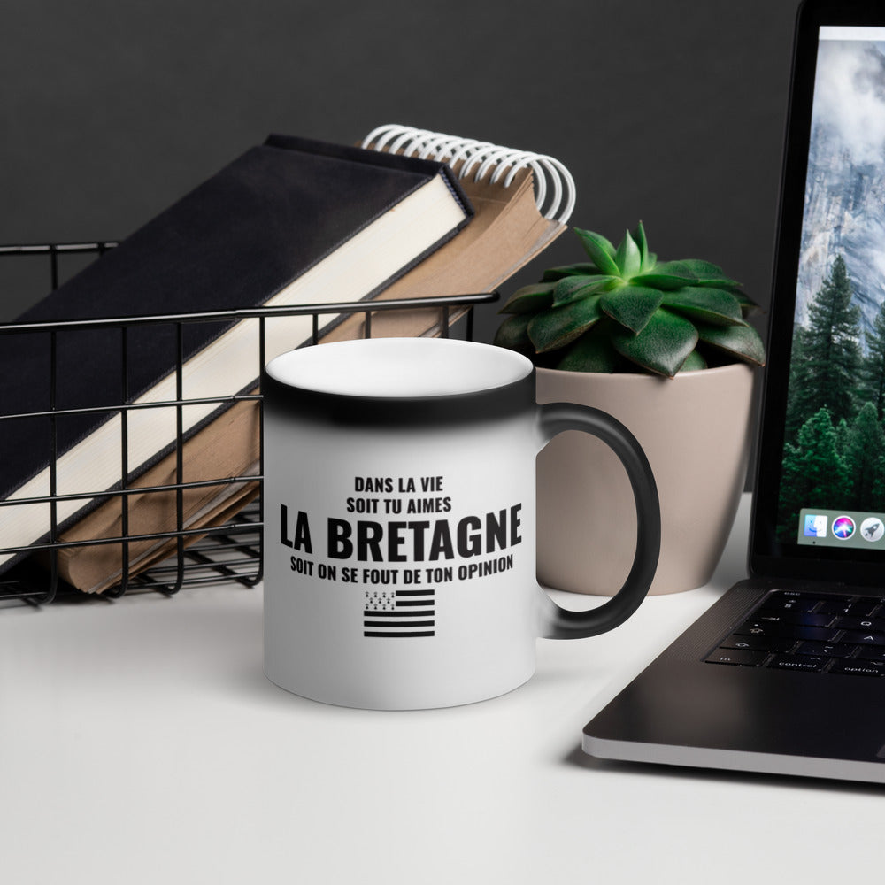 Mug Bretagne noir - Soit tu aimes la Bretagne