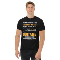 Thumbnail for T-shirt Guitare coloris Heather - Je ne fais pas de fausses notes