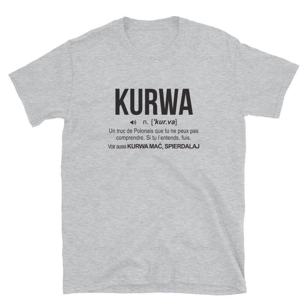 T-shirt Pologne blanc - Définition humoristique de Kurwa