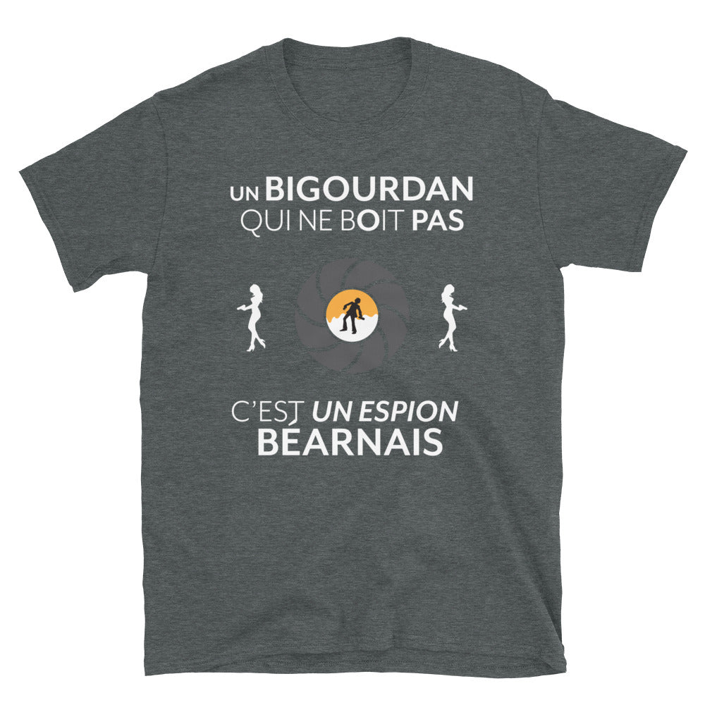 T-shirt Bigorre gris foncé - Le gars qui ne boit pas c'est un espion