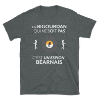 Thumbnail for T-shirt Bigorre gris foncé - Le gars qui ne boit pas c'est un espion