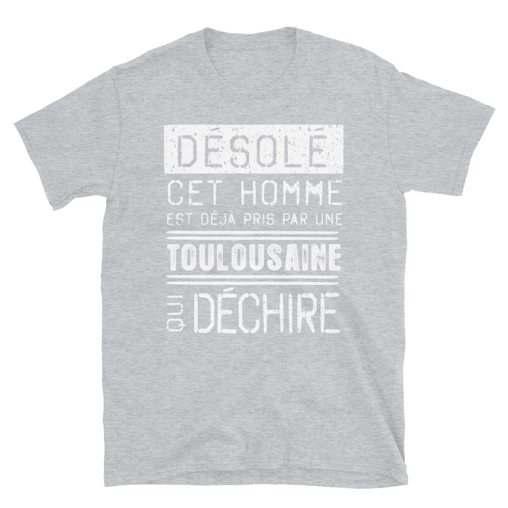 T-shirt Toulouse gris foncé dos - Fierté d'une toulousaine