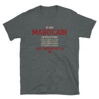 Thumbnail for T-shirt Marocain gris foncé - Confiance et humour au quotidien