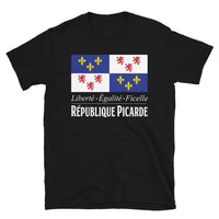 Thumbnail for T-shirt Picardie noir - Liberté Égalité Ficelle humoristique