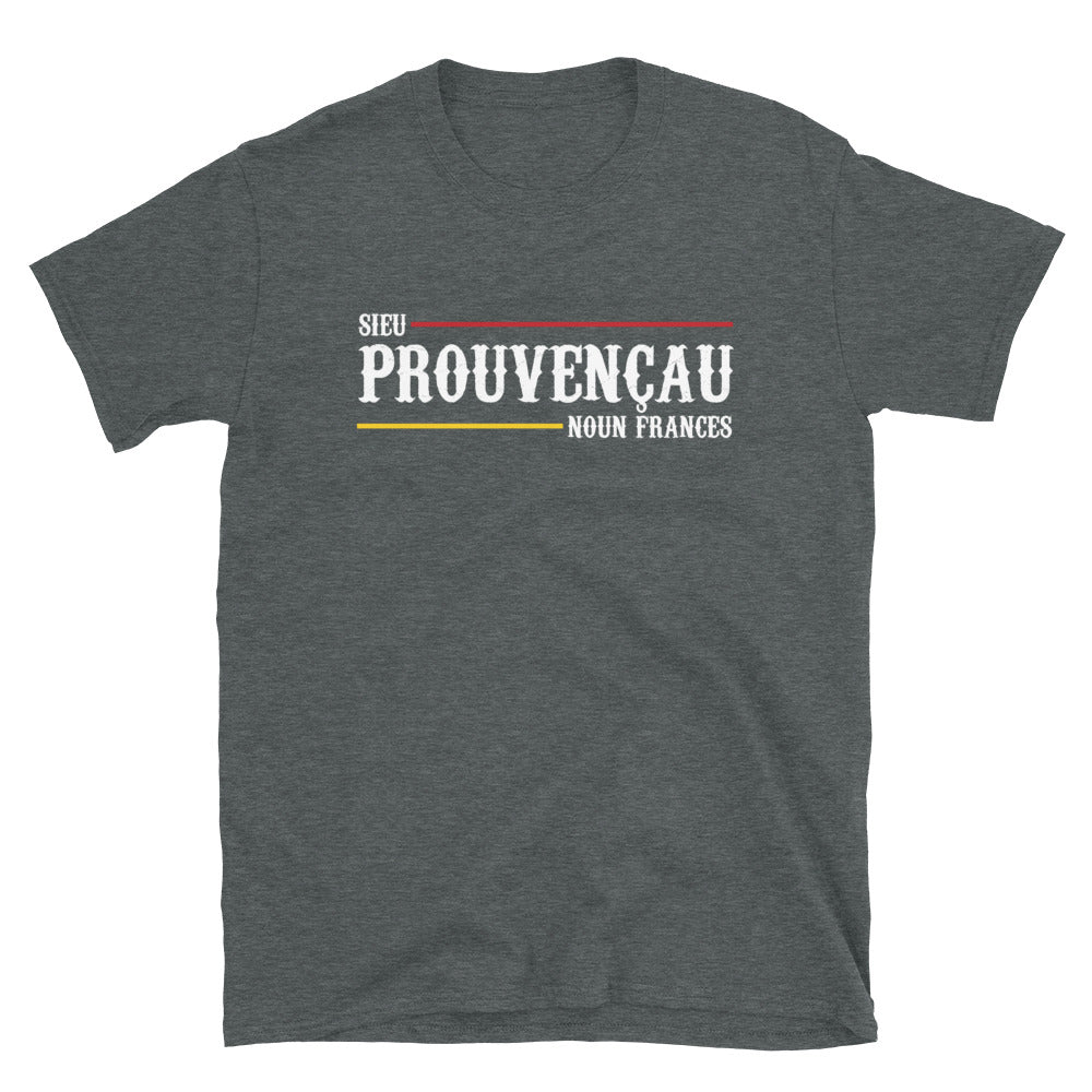 T-shirt Provence noir - Siéu Prouvençau, noun francés - dos