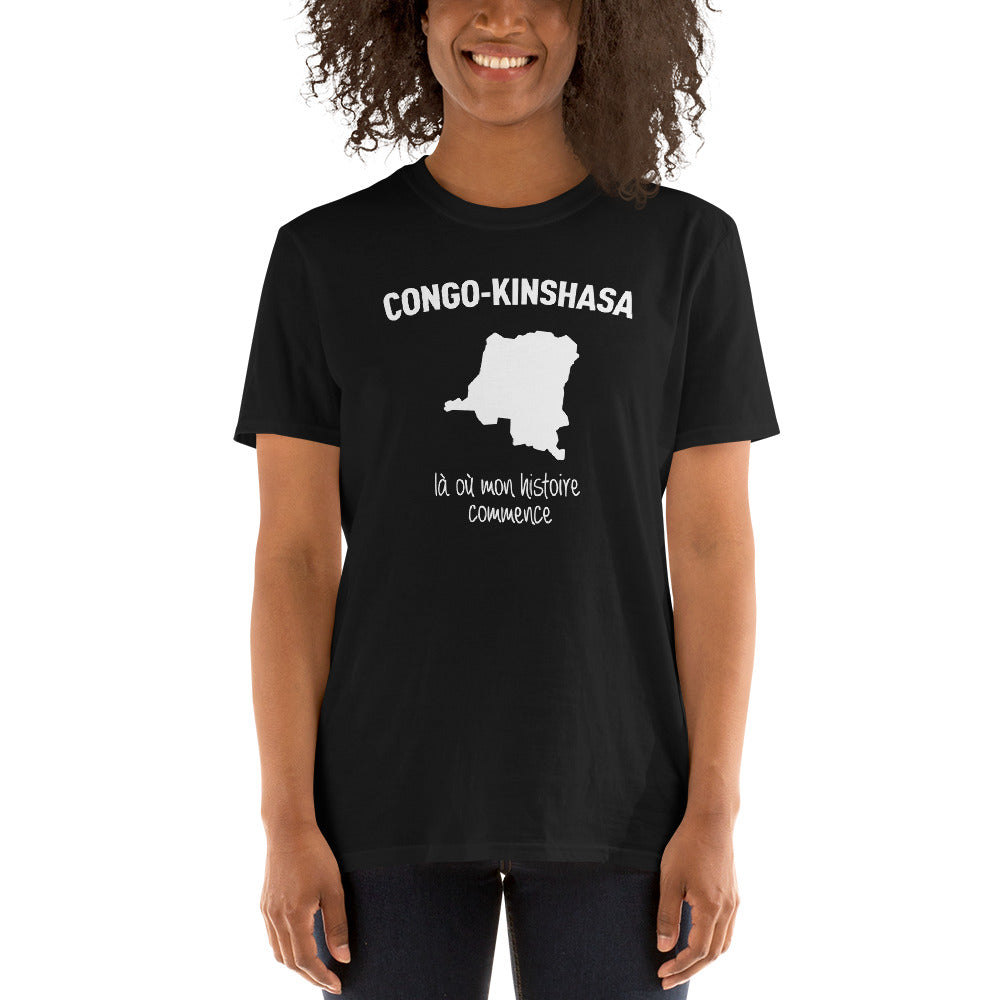 Congo Kinshasa là où mon histoire commence - T-shirt Standard - Ici & Là - T-shirts & Souvenirs de chez toi