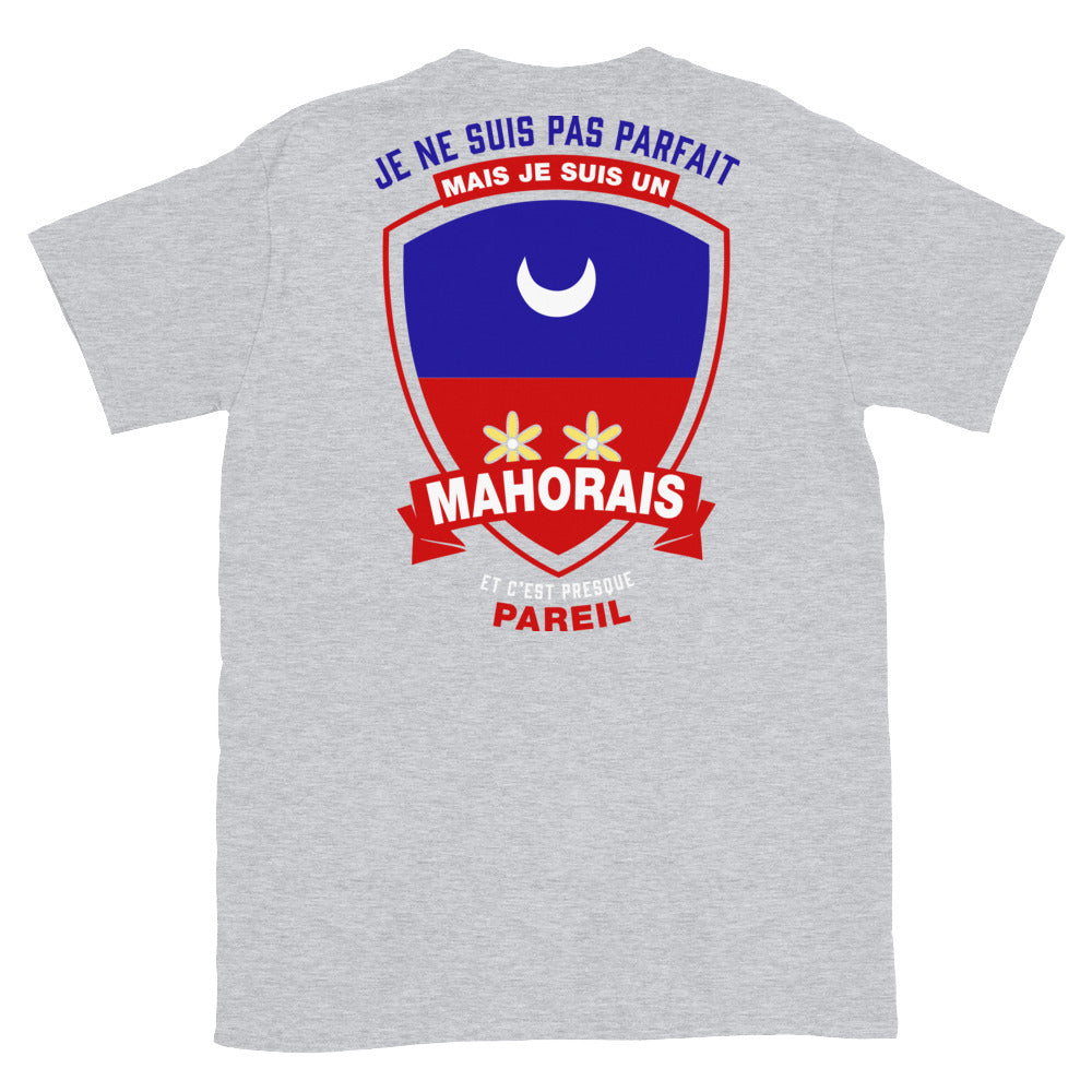 T-shirt Mahorais bleu marine dos - Je ne suis pas parfait mais