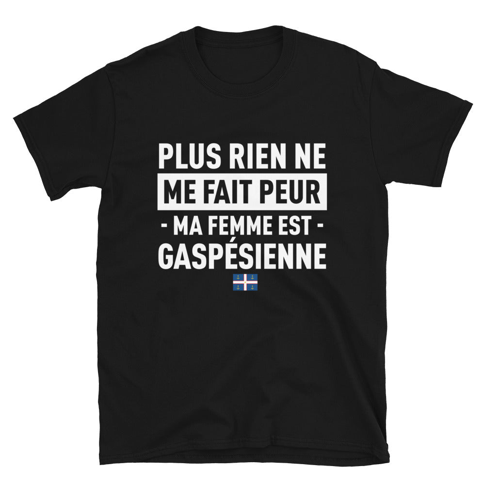 T-shirt Gaspésie noir - Ne cherchez plus, ma femme est là