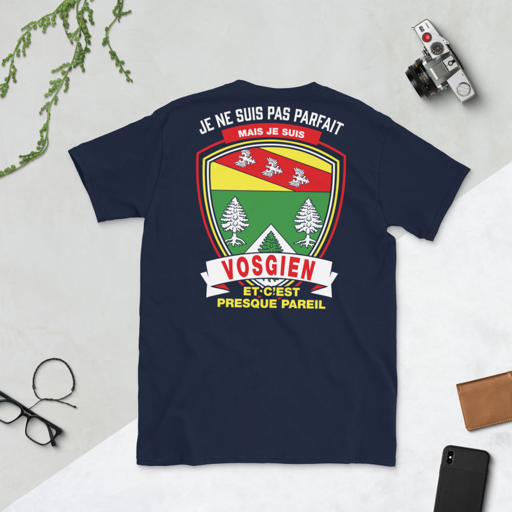 T-shirt Vosgien bleu marine - Je ne suis pas parfait mais vosgien