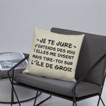 Tire toi sur l'île de Groix - Coussin décoratif et humoristique sur l'île de Groix en Bretagne - Ici & Là - T-shirts & Souvenirs de chez toi