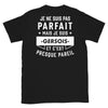T-shirt Gersois noir face - Je ne suis pas parfait mais