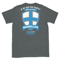 Thumbnail for T-shirt Marseille bleu marine - Je ne suis pas parfait mais.