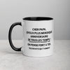 Mug anniversaire père noir - Un joyeux merdique à offrir