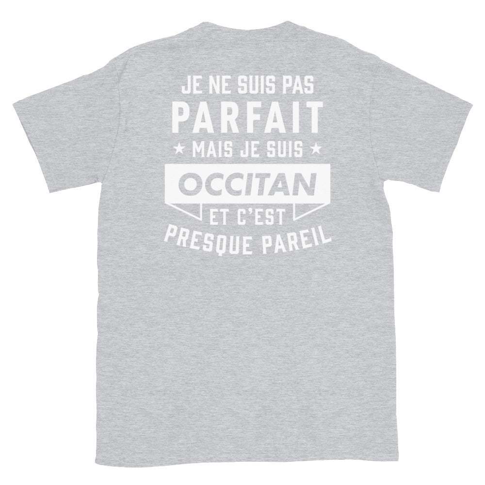 T-shirt Occitan bleu marine dos - Je ne suis pas parfait mais