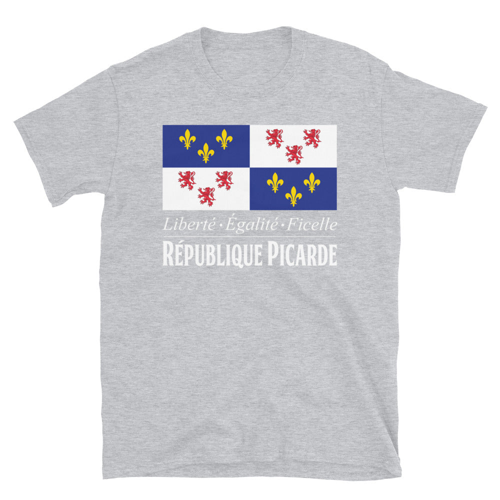 T-shirt Picardie bleu marine dos - Liberté Égalité Ficelle humoristique