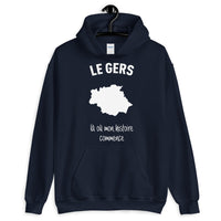 Thumbnail for Sweatshirt Gers bleu marine - Mon histoire commence avec humour