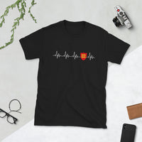 Thumbnail for Normandie blason et battement de cœur - T-shirt Standard - Ici & Là - T-shirts & Souvenirs de chez toi