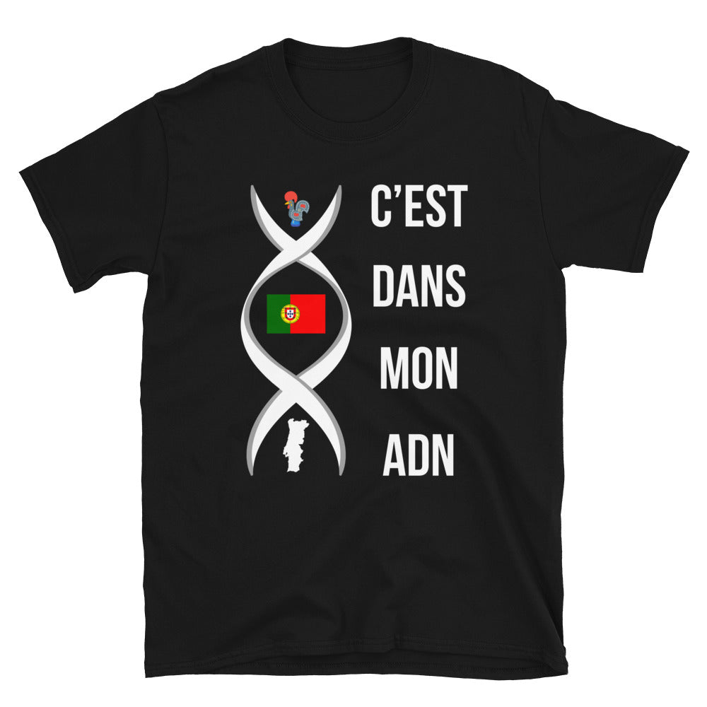 T-shirt Portugal noir - ADN Portugais en fierté