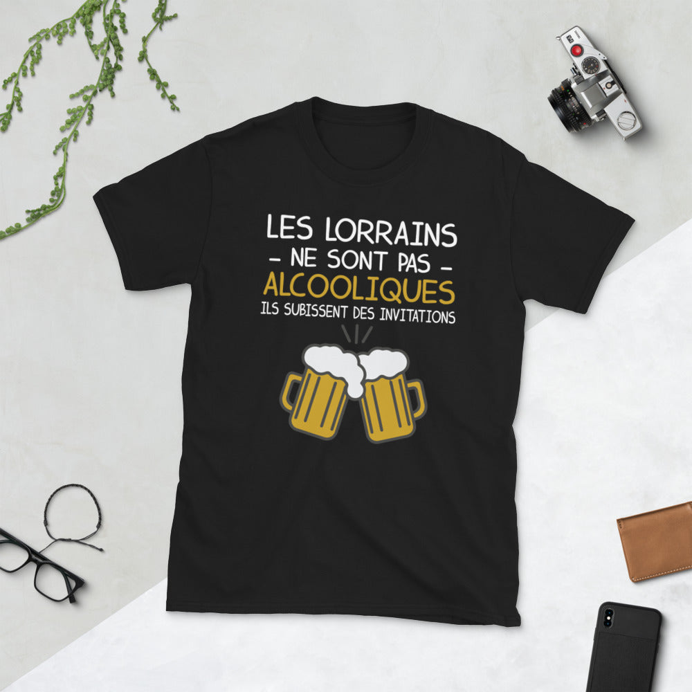 T-shirt Lorraine bleu marine - Les Lorrains ne sont pas alcooliques