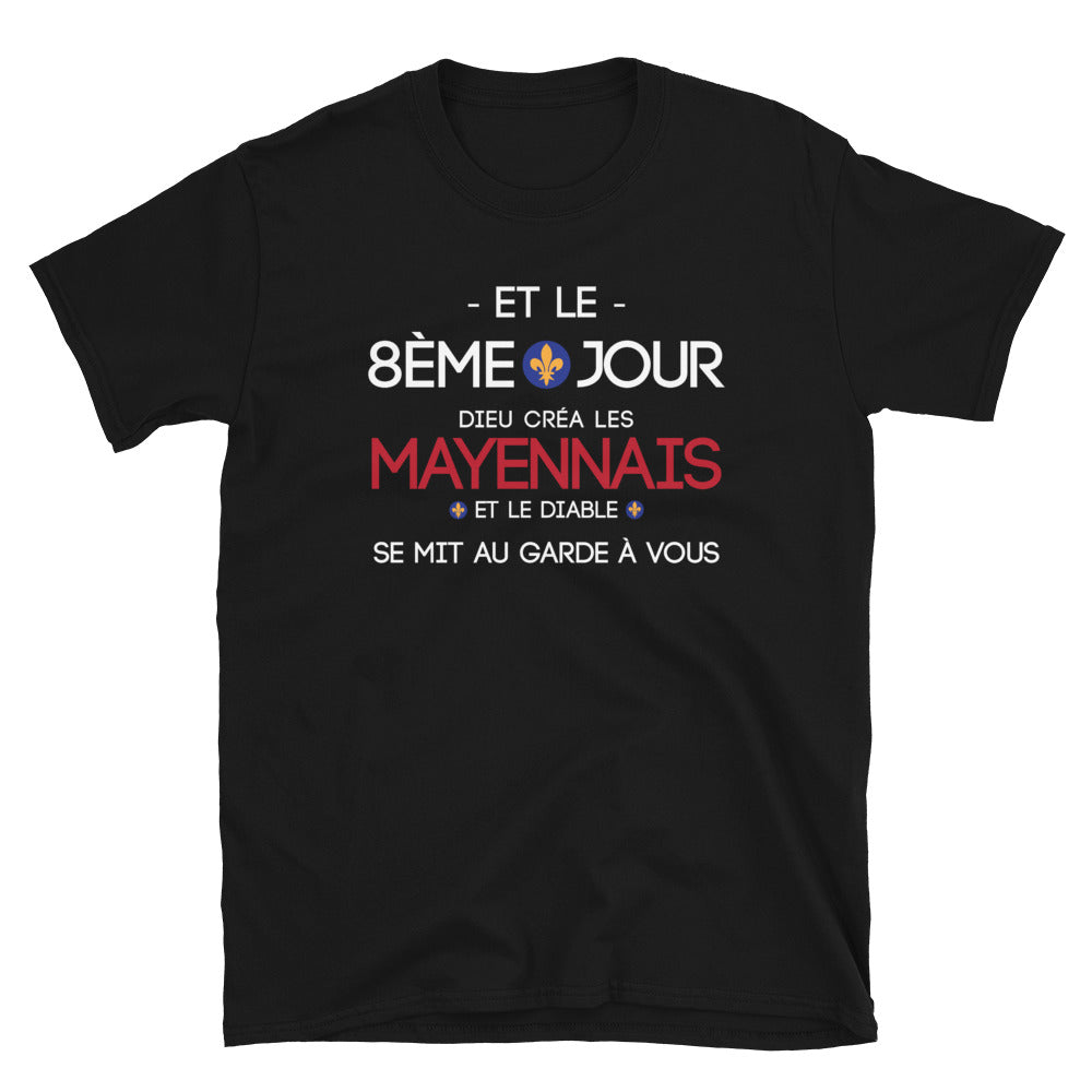 T-shirt Mayennais noir - design légendaire avec humour