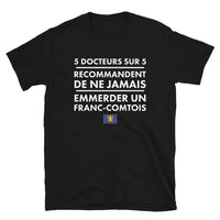 Thumbnail for T-shirt Franche-Comté noir - Ne jamais emmerder un Franc-comtois