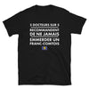 T-shirt Franche-Comté noir - Ne jamais emmerder un Franc-comtois