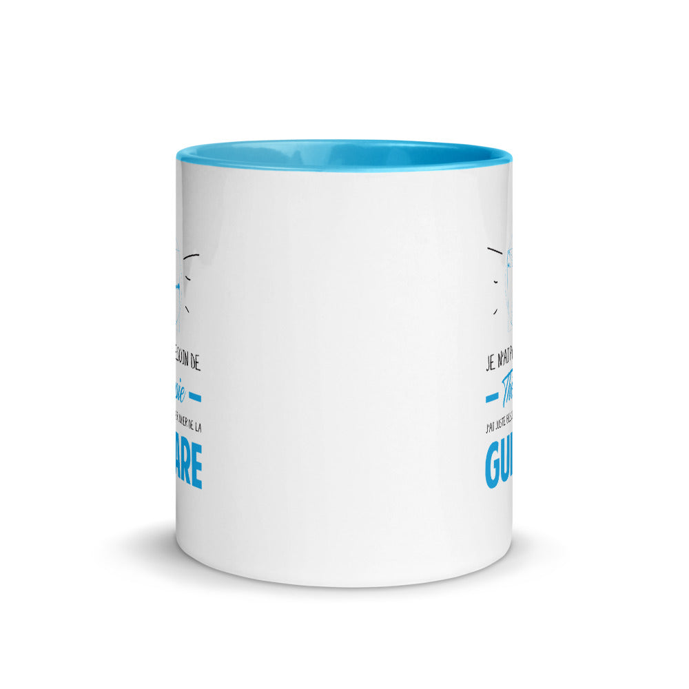 Mug ou tasse pour les guitaristes - à Intérieur Coloré je n'ai pas besoin de thérapie - Ici & Là - T-shirts & Souvenirs de chez toi
