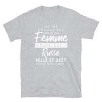 Thumbnail for T-shirt Russe gris sport - Ne me drague pas ma femme est Russe