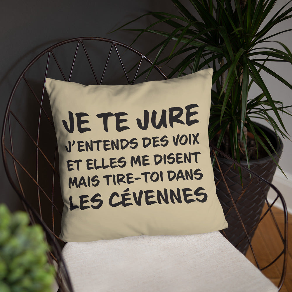 Coussin Cévennes - Tire toi dans les Cévennes, style décalé