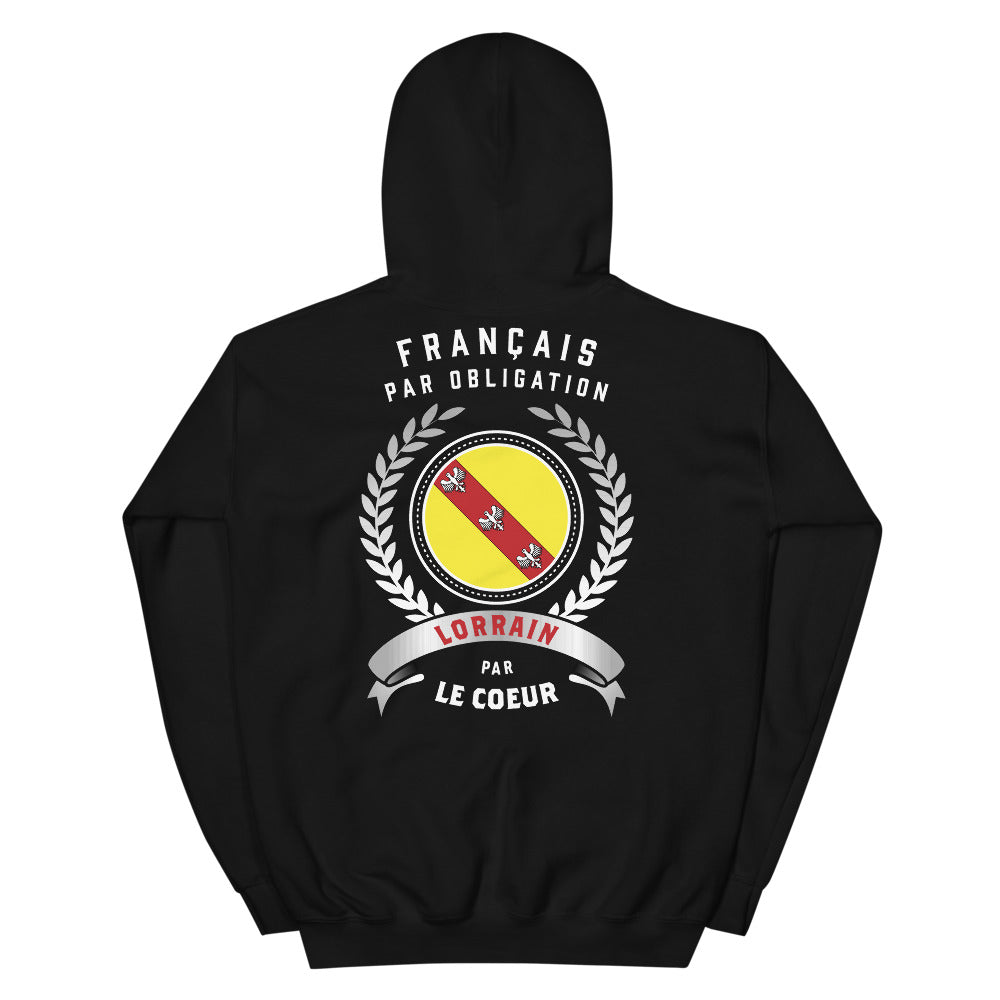 Sweatshirt Lorrain noir - Confort et fierté locale