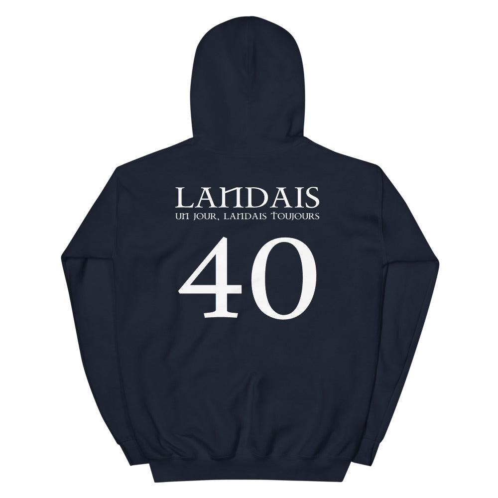 Landais un jour, Landais toujours 40 - Sweatshirt à capuche - Ici & Là - T-shirts & Souvenirs de chez toi