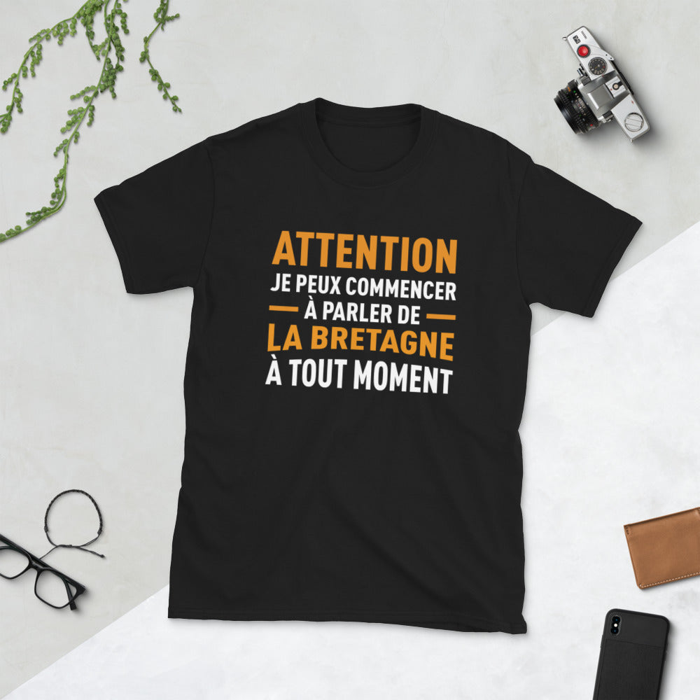 T-shirt Bretagne bleu marine dos - Je peux parler de la Bretagne à tout moment