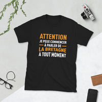 Thumbnail for T-shirt Bretagne bleu marine dos - Je peux parler de la Bretagne à tout moment