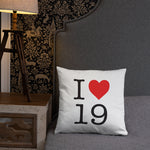 I love 19 Corrèze NY style - Coussin décoratif - Ici & Là - T-shirts & Souvenirs de chez toi