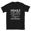T-shirt Désolé, prise par un Russe noir - design humoristique