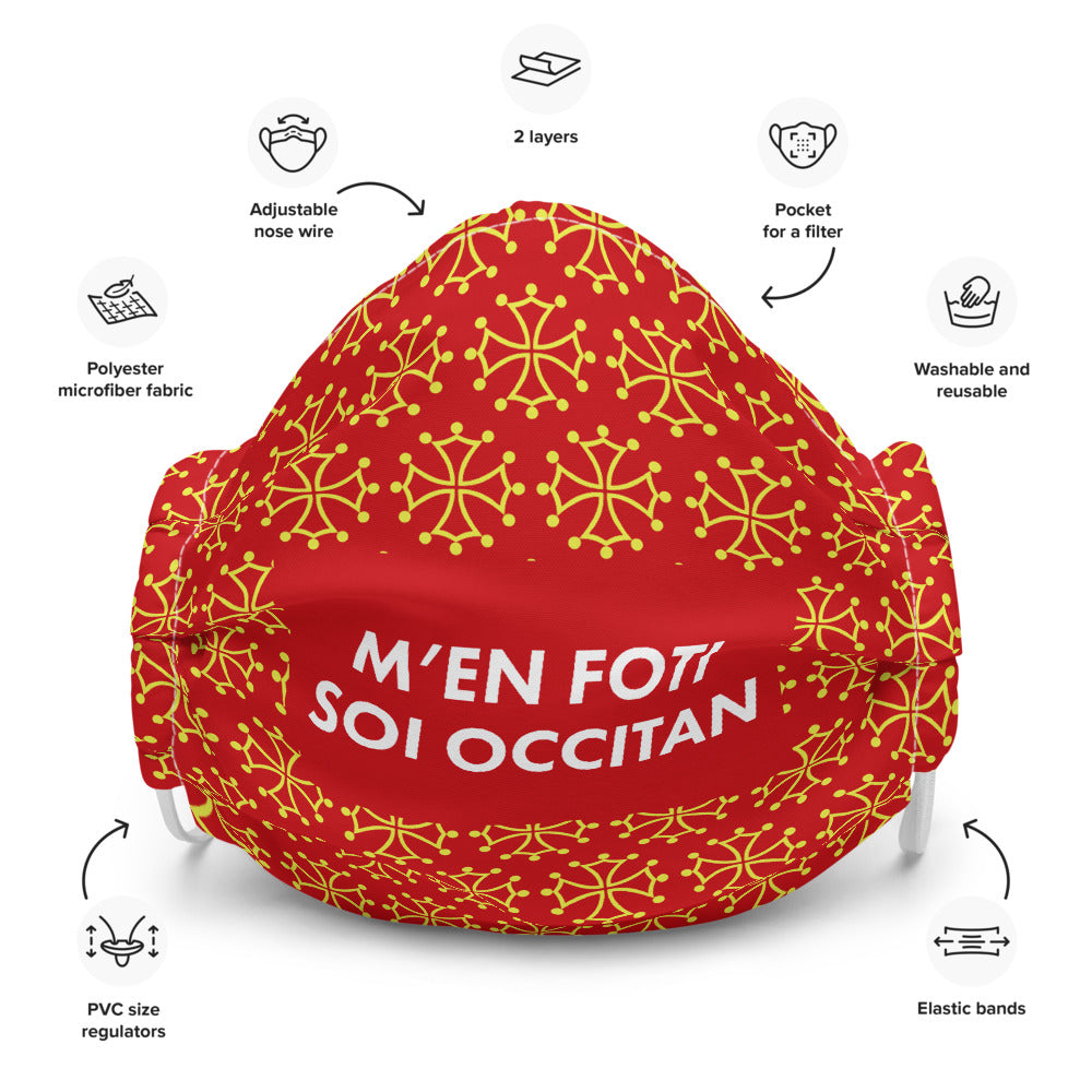 Masque occitan réutilisable - m'en foti soi occitan face