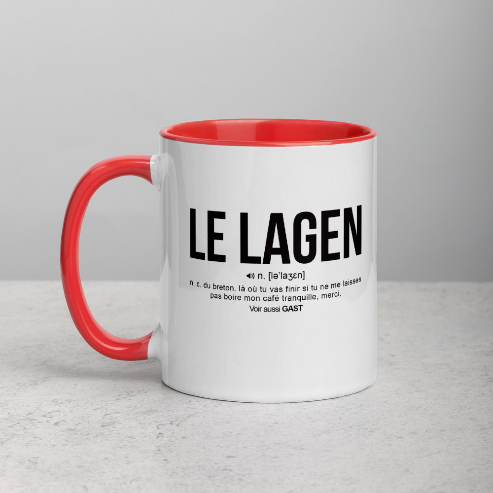 Définition drôle du Lagen pour le café des Breton le matin  - Mug Tasse Couleurs intérieures - Ici & Là - T-shirts & Souvenirs de chez toi