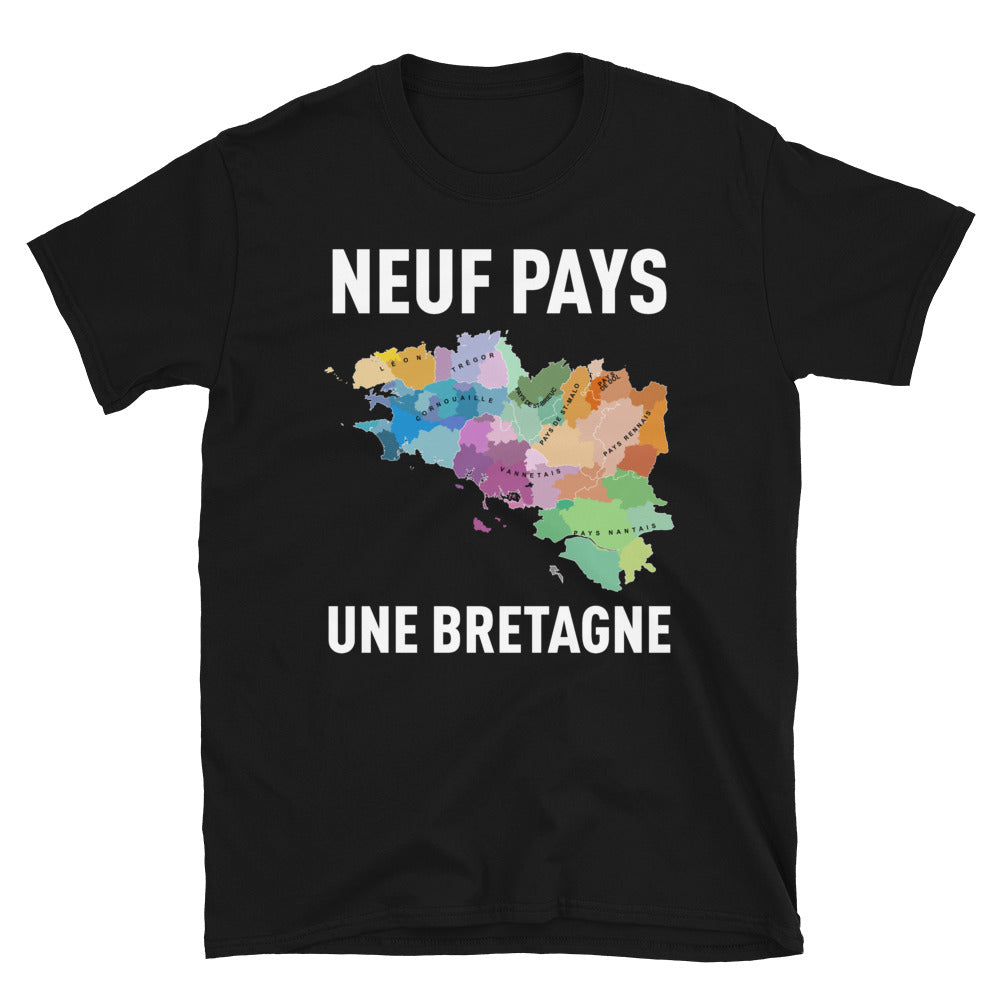 T-shirt Bretagne noir - Fierté des Neuf Pays
