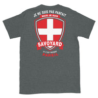 Thumbnail for T-shirt Savoie gris foncé - Je ne suis pas parfait, je suis savoyard