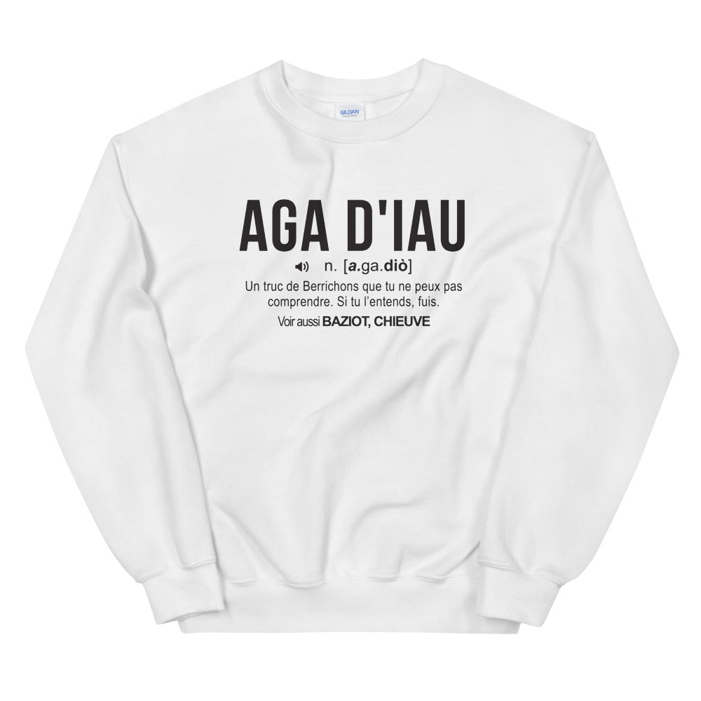 Définition Aga d'Iau, Berry - Sweatshirt - Ici & Là - T-shirts & Souvenirs de chez toi