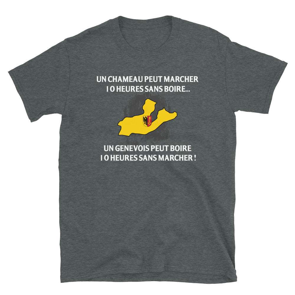 T-shirt Suisse gris foncé chiné - 10 heures sans marcher