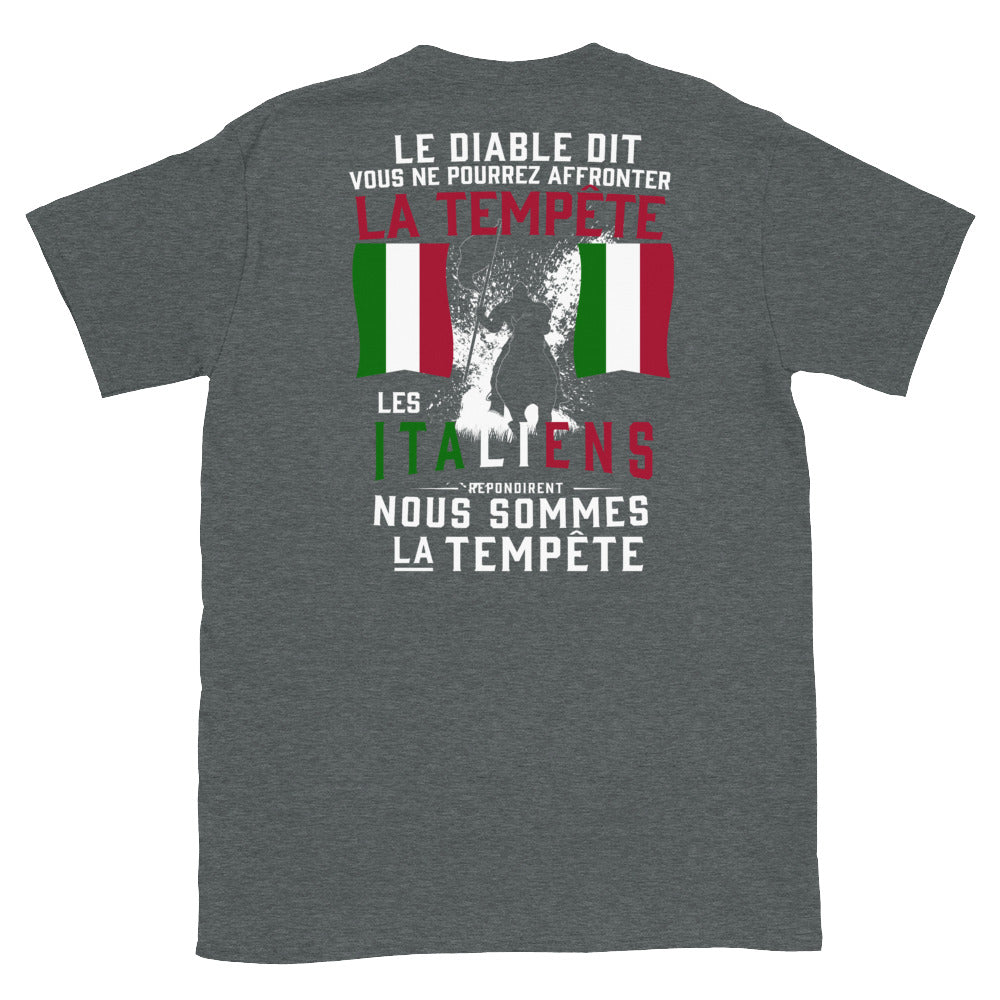 T-shirt Italie gris foncé chiné - Nous sommes la tempête