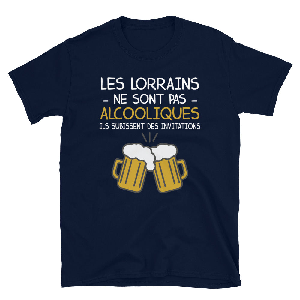 T-shirt Lorraine noir dos - Les Lorrains ne sont pas alcooliques