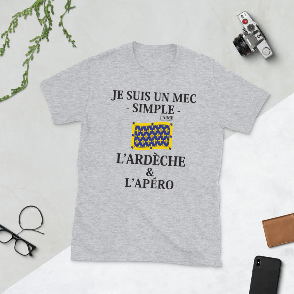 Ardèche & L'Apéro - T-shirt Standard - Ici & Là - T-shirts & Souvenirs de chez toi