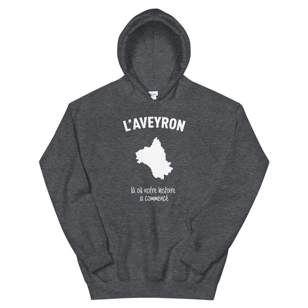 Sweatshirt Aveyron noir - Là où notre histoire a commencé
