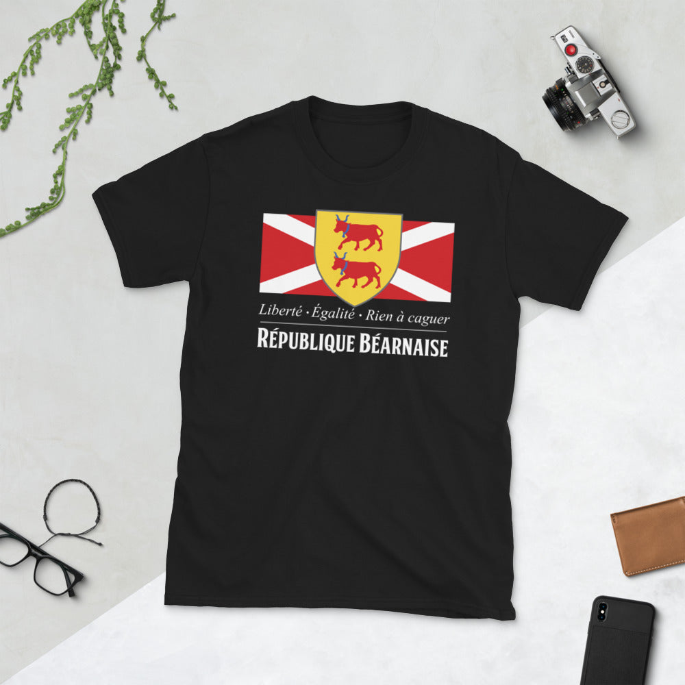 T-shirt Béarn bleu marine dos - Drapeau de l'union gasconne